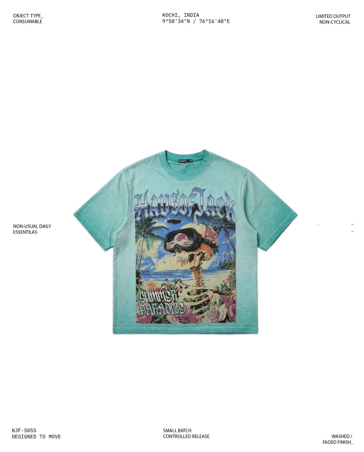 Faded Wash Graphic Unisex Oversized Tee